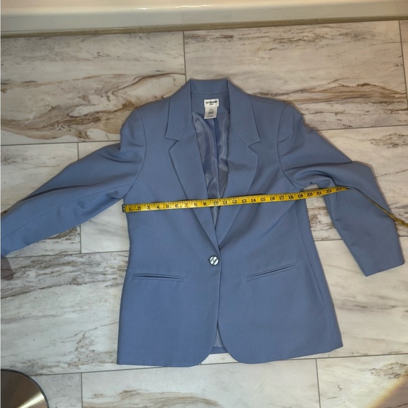 Liz Baker Petite Light Blue Skirt Suit Set – Size 12P & 14P - Picture 4 of 12